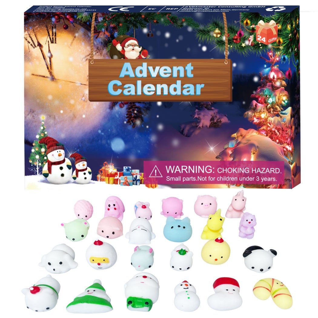 EATAN Boîte surprise de poissons de Noël 2024, appât surprise de 24 jours, kit d'équipement de pêche, calendrier de l'Avent, festival, cadeau, appât ( brochet