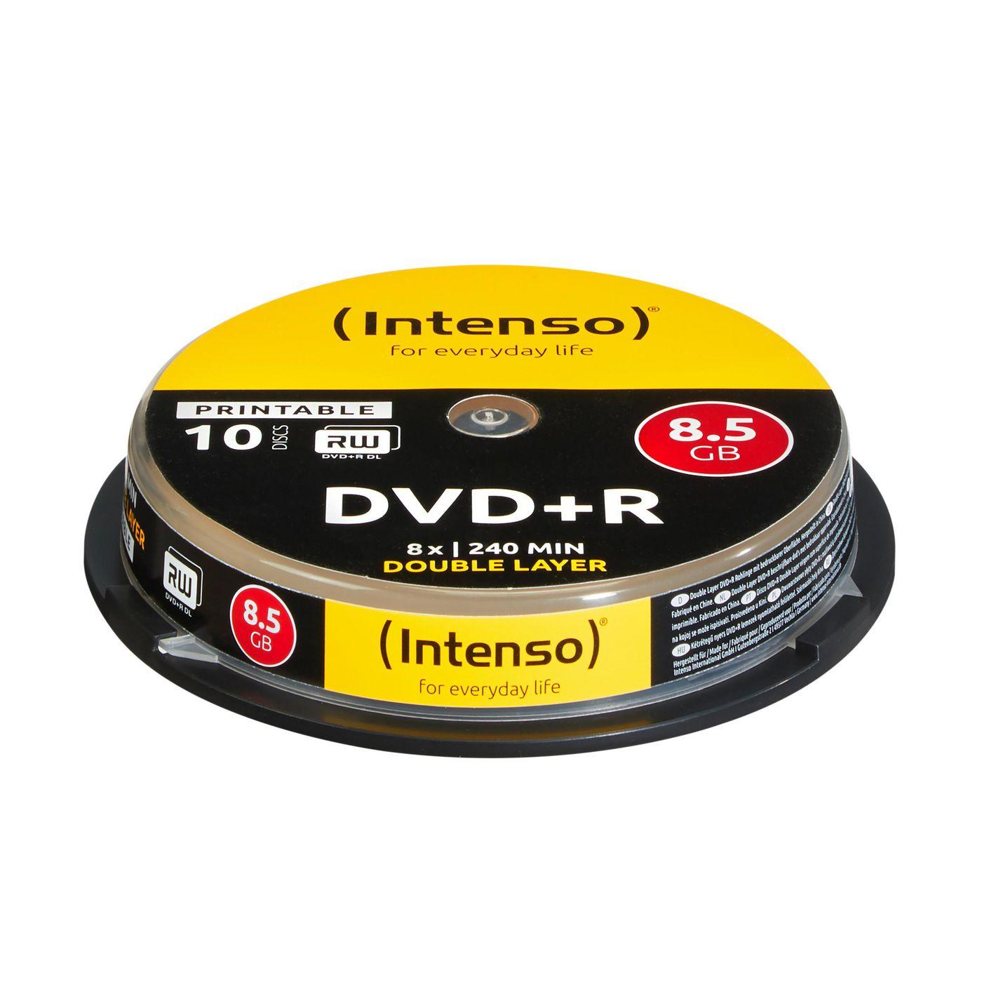 Intenso 1x10 DVD+R 8.5GB 8x Double Layer printable 8 5 Go DVD+R DL 10 ...