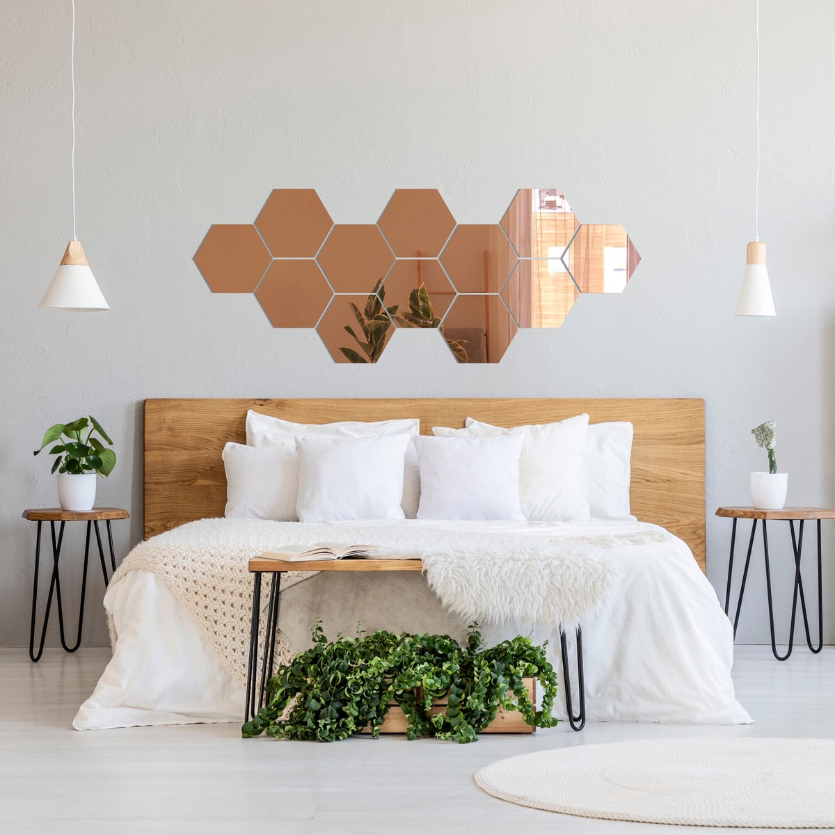 Adesivi Specchio Per Parete 30x30cm - 6 Piastrelle Decorative Con Pellicola Protettiva | Design Moderno - Foto 3