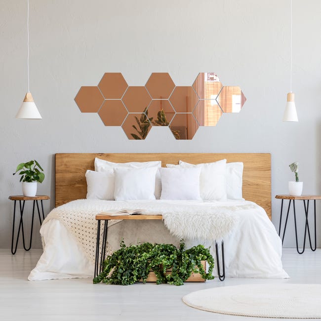 Adesivi Specchio Per Parete 30x30cm - 6 Piastrelle Decorative Con Pellicola Protettiva | Design Moderno - Foto 3