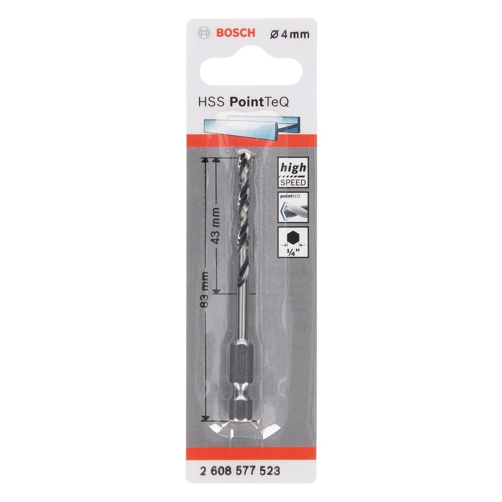 Broca hexagonal HSS PointTeQ de 4,0 mm