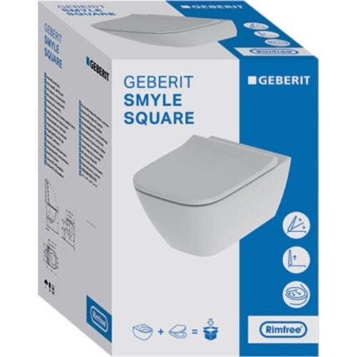 Smyle Square WC suspendu Rimfree avec fixations invisibles, caréné, avec abattant softclose slim (500.683.00.2) - 4