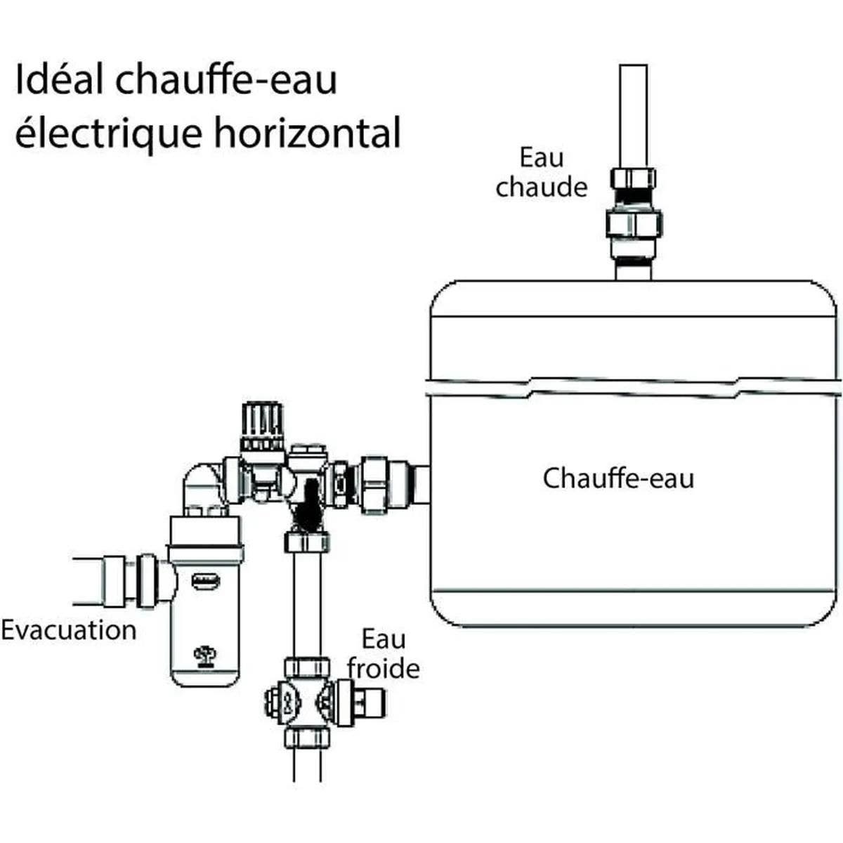 COMAP Groupe de sécurité 889 Inox coudé pour chauffe-eau, cumulus - 20x27 ou 3/4