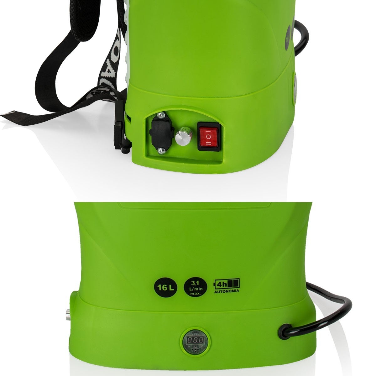 Pulverizador Eléctrico a Batería 16L + Traje de Protección Desechable para Jardín + Accesorios de Protección y Pulverización - 9