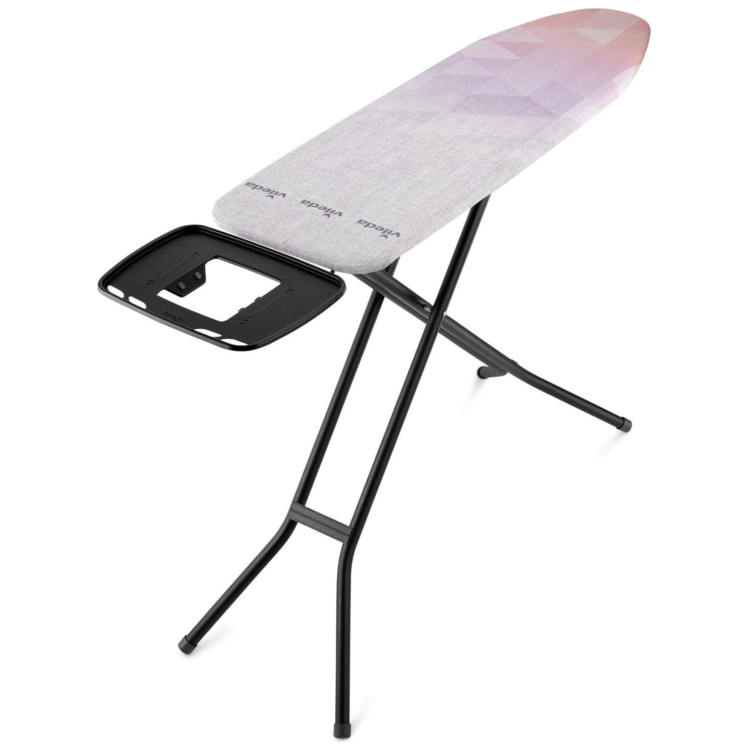 Asse Da Stiro RAINHOL Full Size - 43x138 Cm - Altezza Regolabile Con Poggiaferro E Copertura Imbottita - Nero - 2