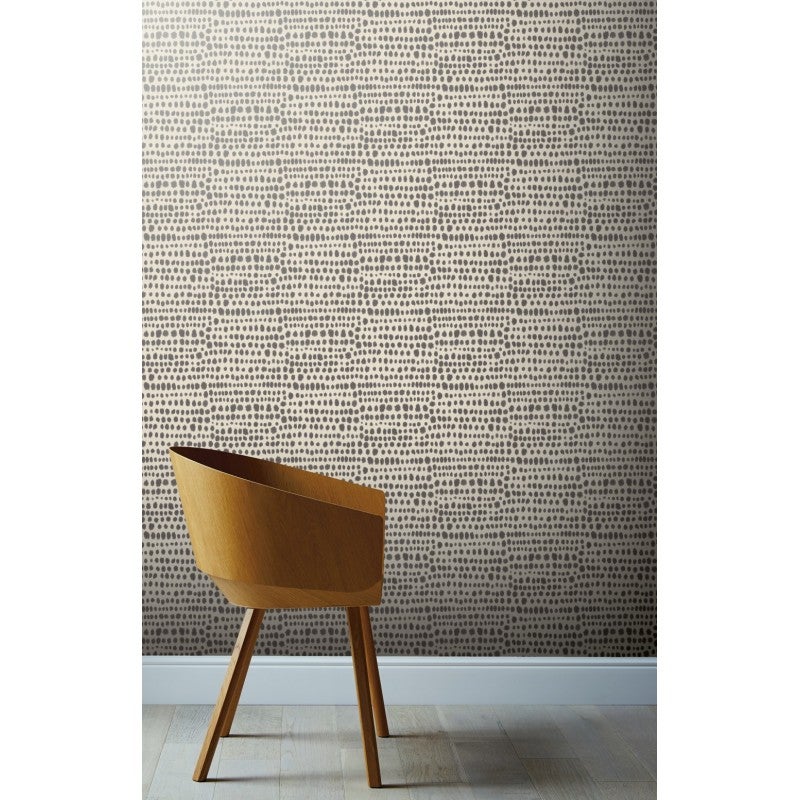 Papel pintado pared puntos de estilo tribal - tribal gris arthouse - rollo de 10 m x 0,53 m