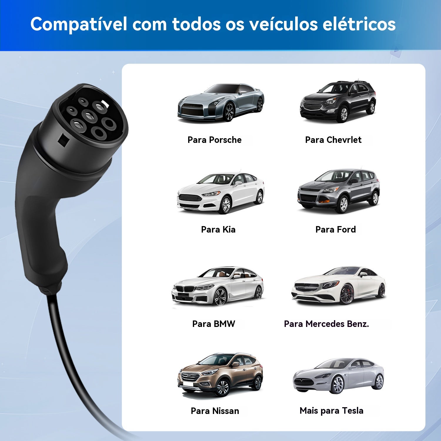 Carregador para Veículos Elétricos 7 kW 32A Monofásico Tipo 2 - Cabo de 6 m com tomada CEE 7/7, Adaptador, Certificação IEC62196 & IP65 HEXINE - 4
