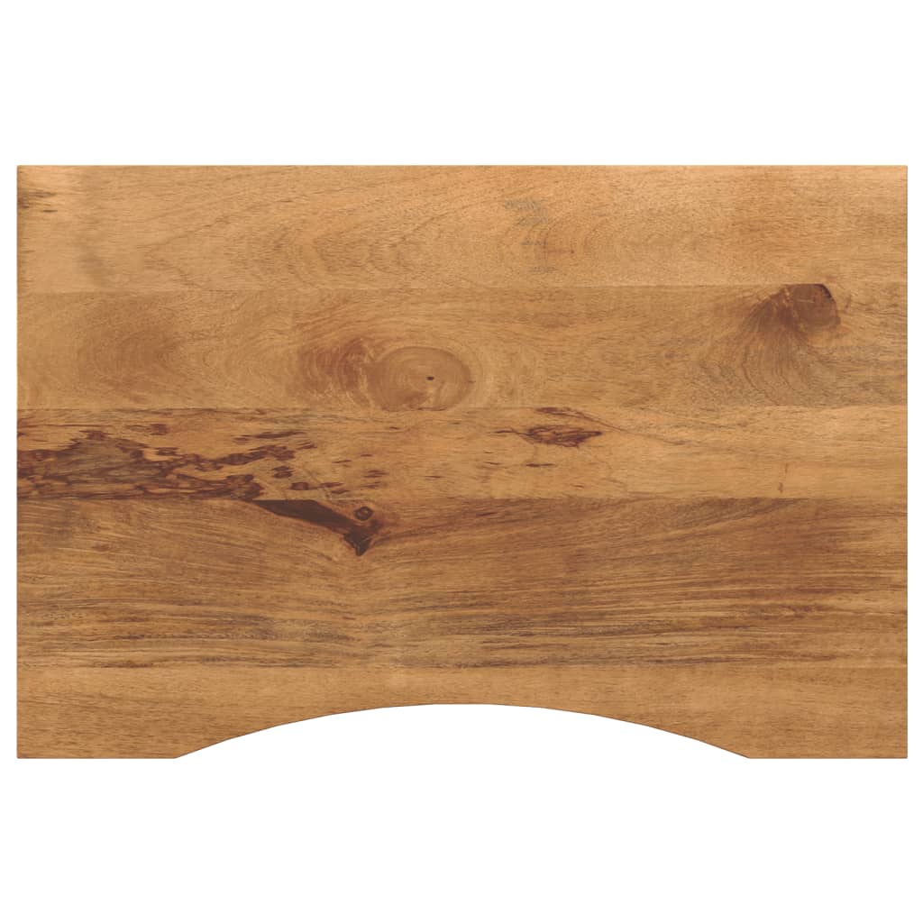 Tablero de escritorio con curva 90x60x2,5 cm madera maciza de mango en bruto