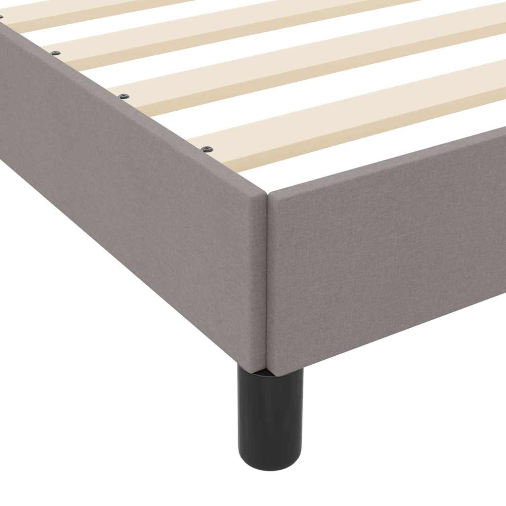 Cadre de lit avec matelas Taupe 160 x 200 cm tissu - 9