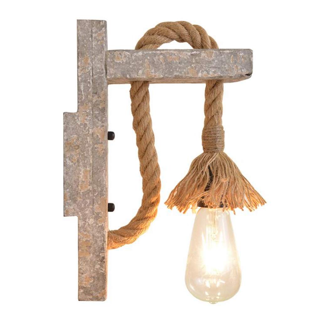 Lampa ścienna w stylu vintage z liny konopnej E27 Lampa ścienna Dekoracja industrialna Oświetlenie wewnętrzne (żarówka nie jest dołączona)