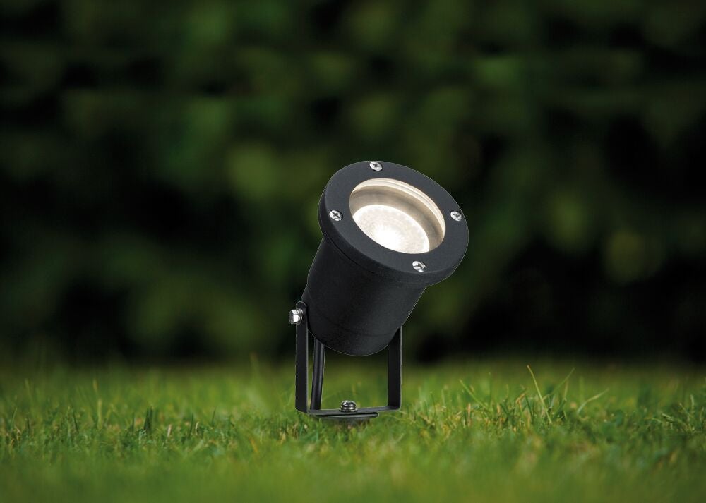 Projecteur de jardin LED IP65 rond 92mm 3000K 3,5W 230lm 230V 38° Noir Aluminium - 5