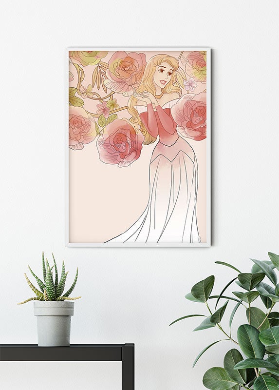 Poster d'art de Komar - Disney Sleeping Beauty Roses - Taille: 30 x 40 cm - 5