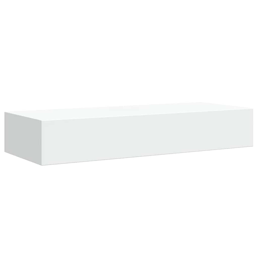 vidaXL Étagère à tiroir murale Blanc 60x23,5x10 cm MDF - 4