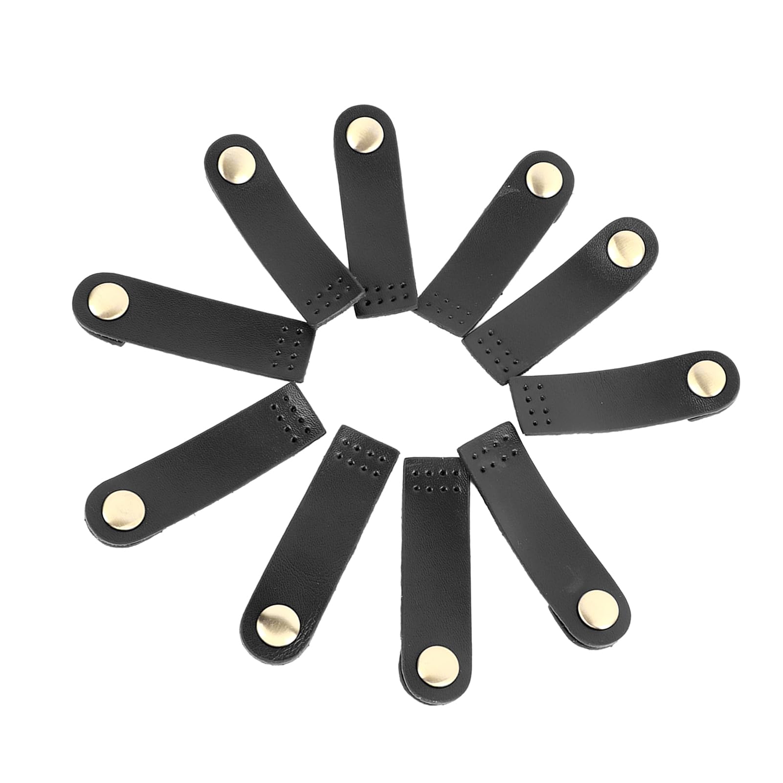 Lot De 4 Boucles à Pression En Cuir à Coudre - Fermeture Pour Sac, Veste, étui Téléphone - Cuir Synthétique Et Métal - Taille 11 X 2,5 Cm - 10