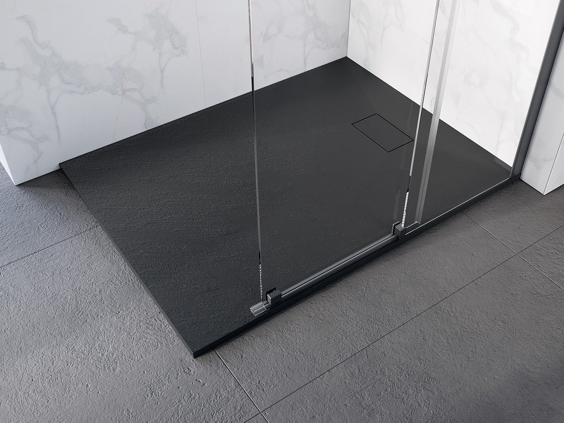 Receveur De Douche Idralite 80x120 Cm – Anthracite – Résine Acrylique