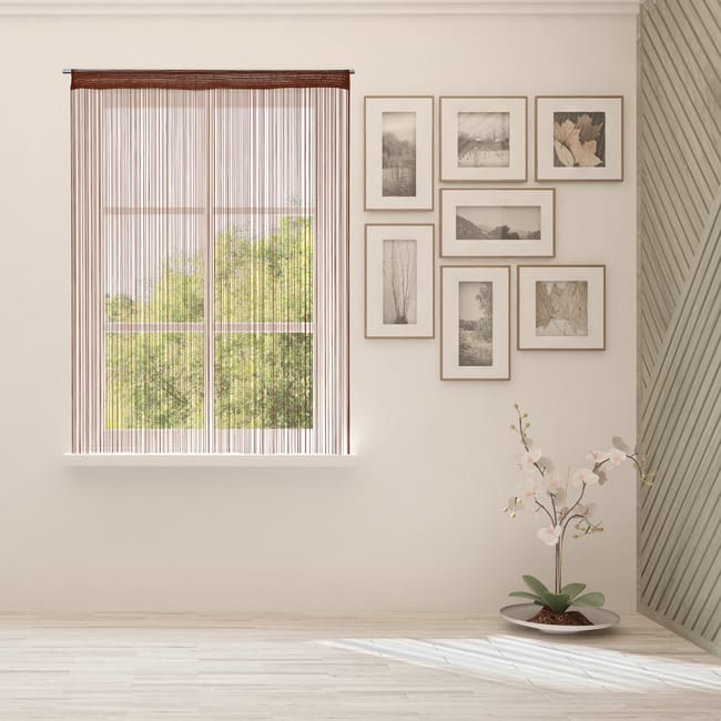 Tenda a fili filo frange bianco argento nero 100x200cm per arredo interni in Italia | Clasf casa Tenda a fili filo frange bianco argento nero 100x200cm per arredo interni in Italia | Clasf casa