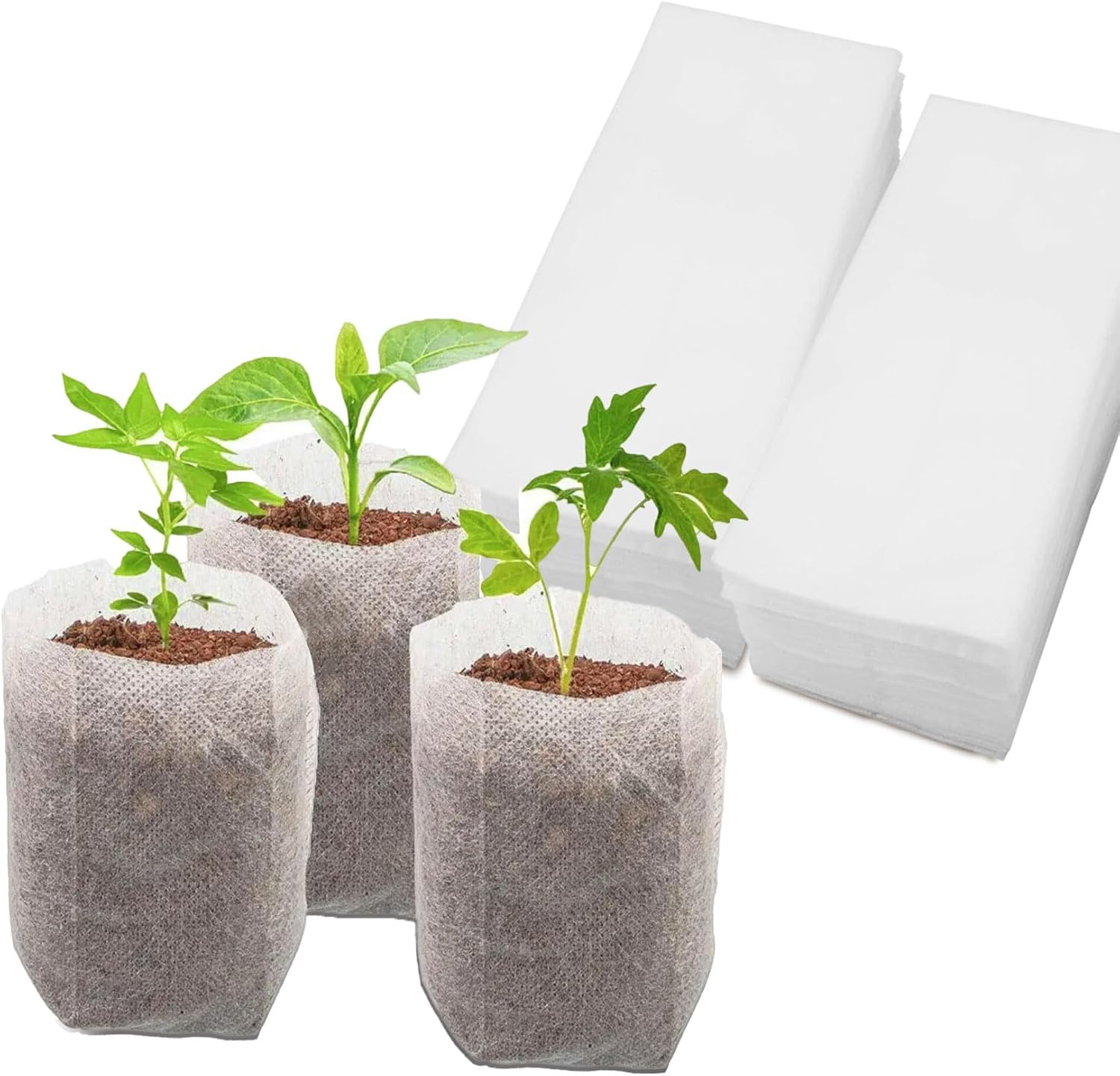 200 szt. 12*15 cm torebek na sadzonki z włókniny, torebek na sadzonki z materiału do pojemników na sadzonki