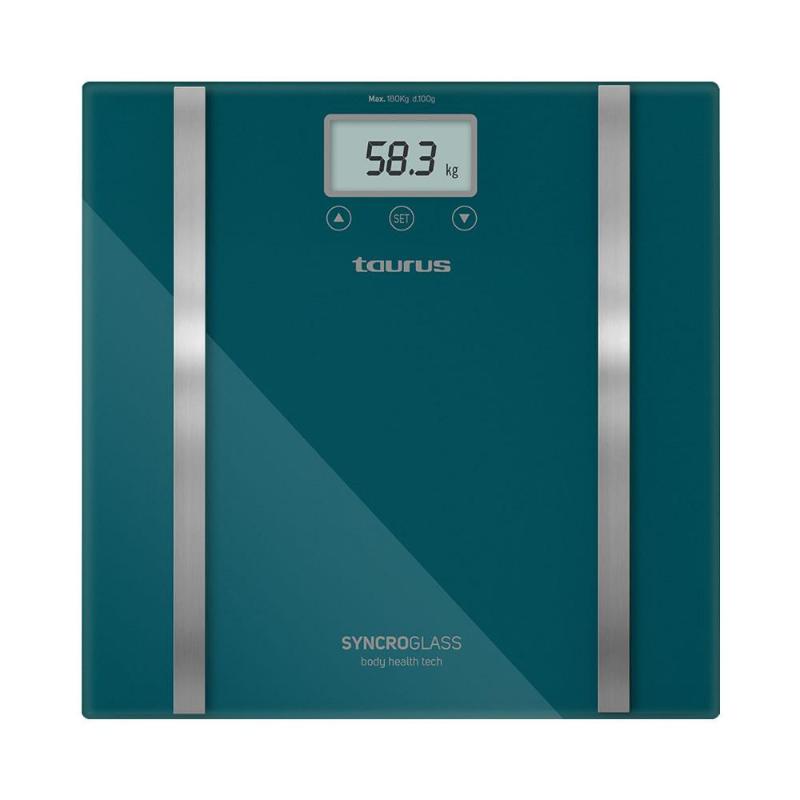 Taurus 990548000 báscula de baño Rectángulo Azul, Acero inoxidable Báscula personal electrónica - 5