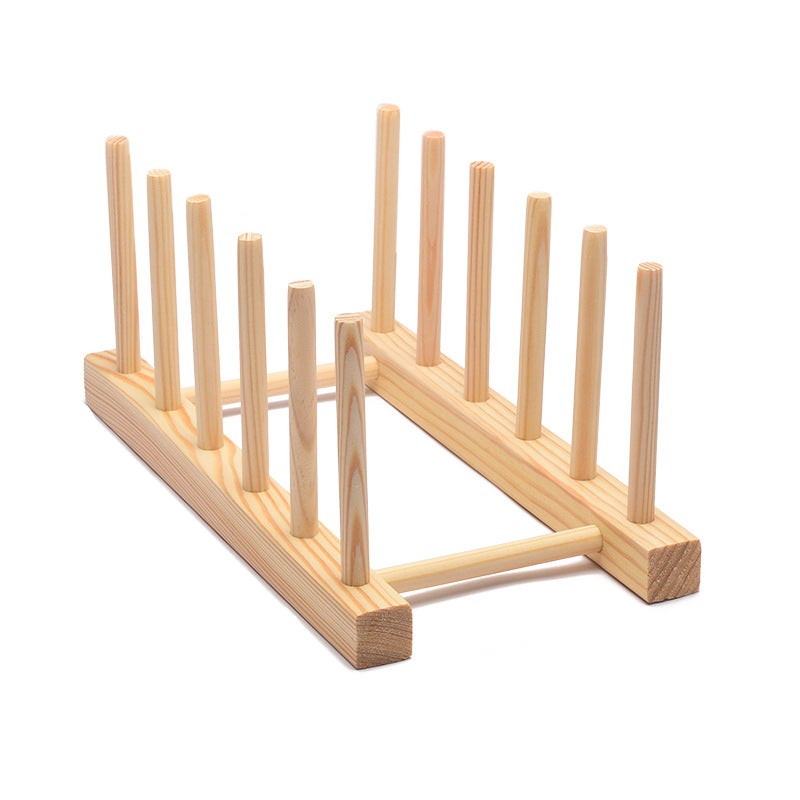 Bambusowy drewniany stojak kuchenny na deskę do krojenia, stojak na naczynia, organizer na talerze, pokrywki do garnków