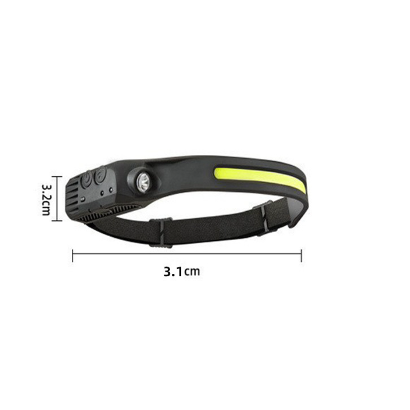 CIRYCASE Torcia Frontale, USB Lampada Frontale LED Ricaricabile, 5 modalità & Impermeabile, 60° Angolo Regolabile Torcia Testa Accessori per Torce da Campeggio Adulti e Bambini, Ideale per Corsa/Pesca