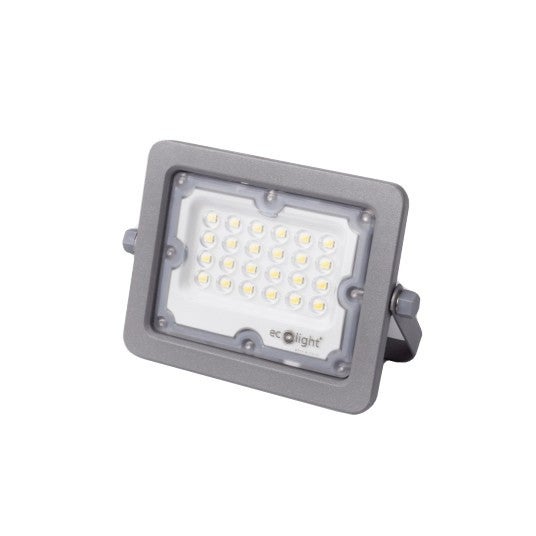 Naświetlacz LED szary LED 20W 4000K 2000lm IP65 wym: 10,4 x 14 x 1,9 cm aluminium Ecolight