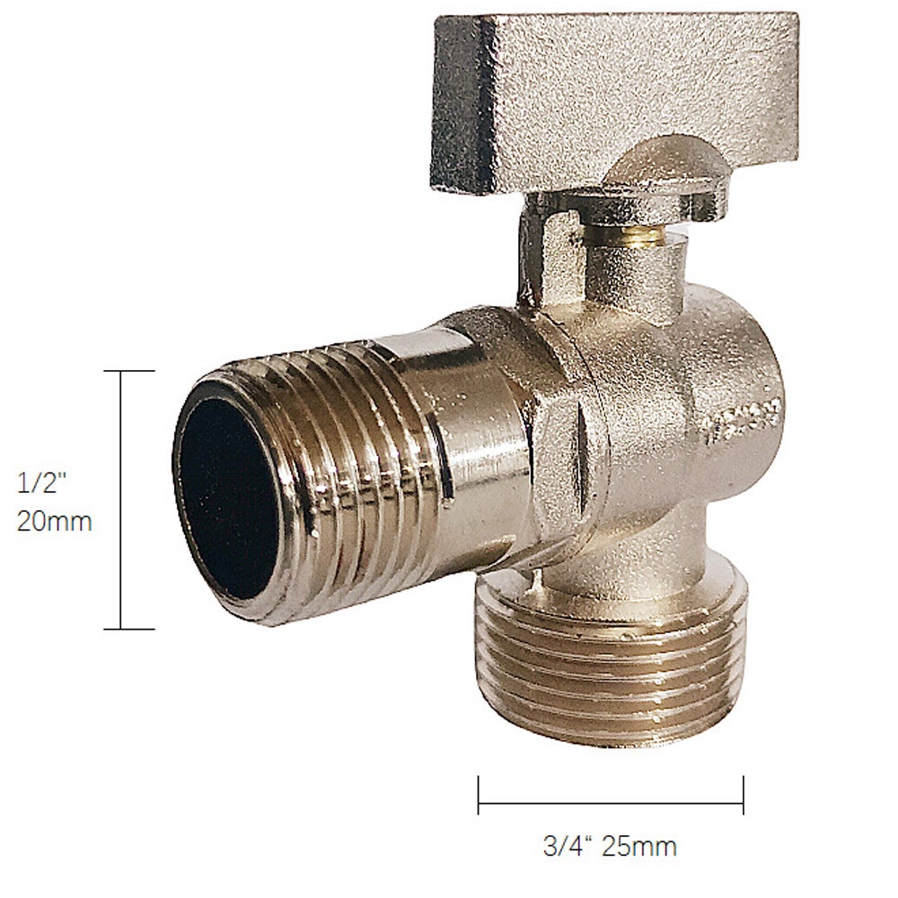 Llave De Paso Agua Válvula De Bola Vías 1/2''x3/4''x1/2