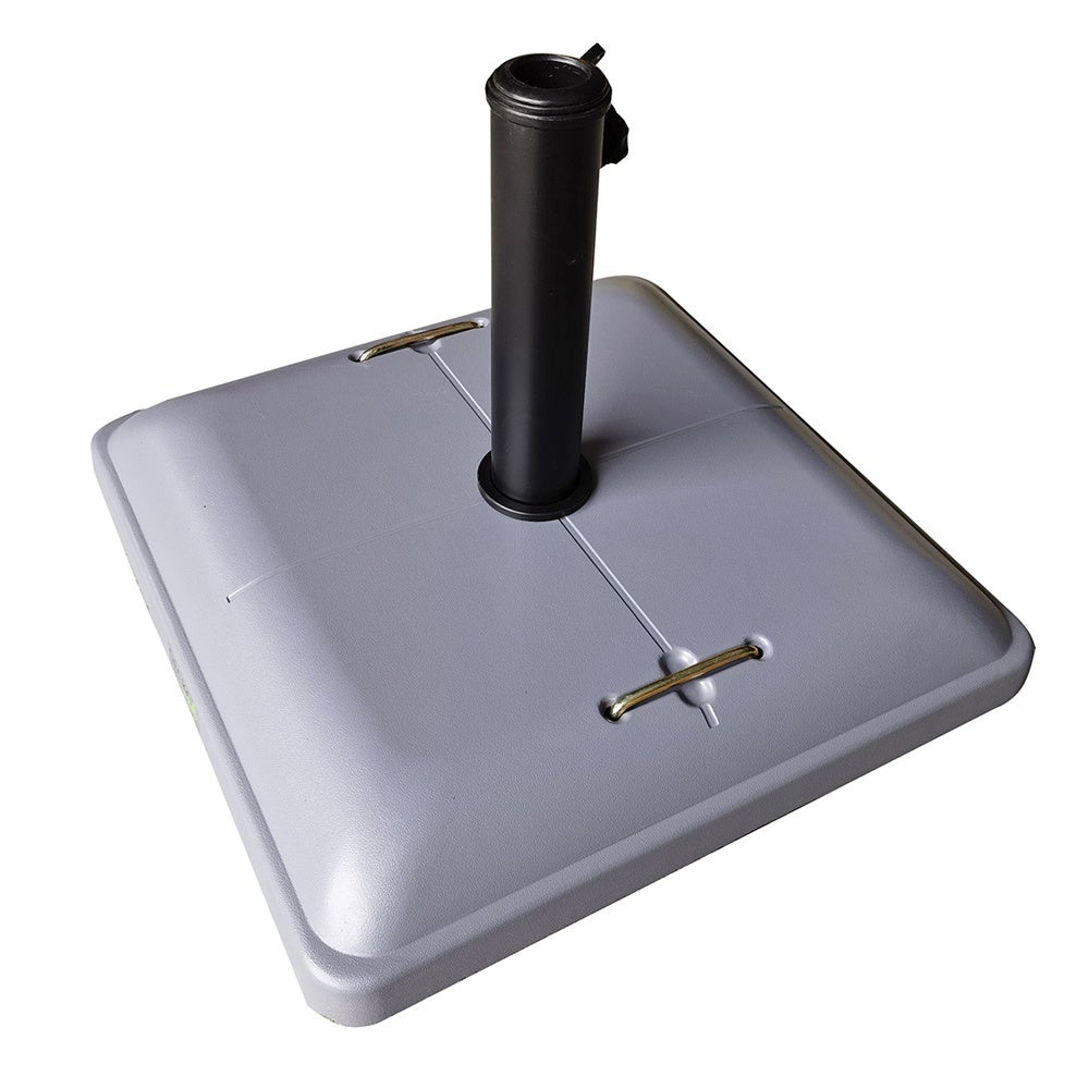 Pied de parasol carré en ciment gris 35 kg Basalta - 2