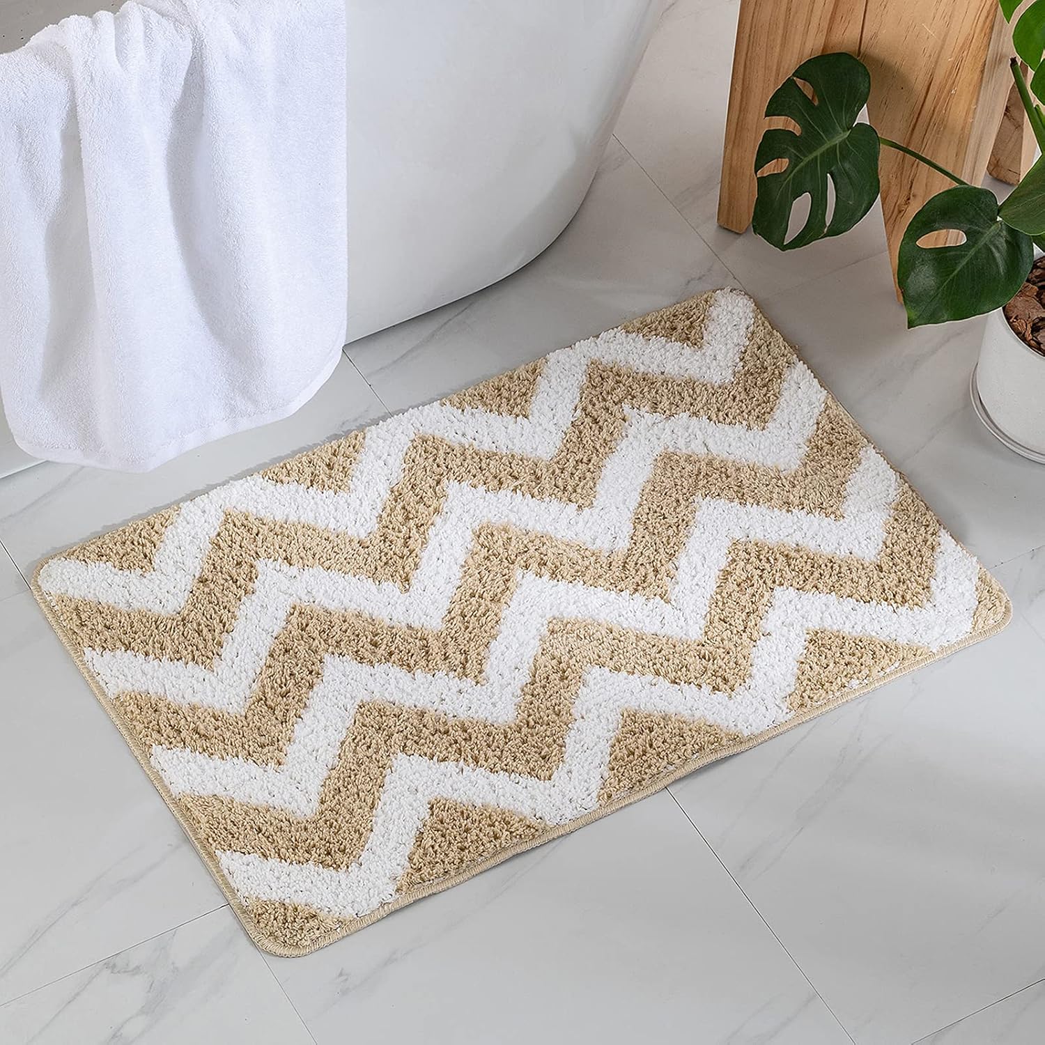 Mata łazienkowa, mata wejściowa, mata prysznicowa, miękka mata z mikrofibry, antypoślizgowa i chłonna, do toalety, wanny, wyjścia z łazienki
