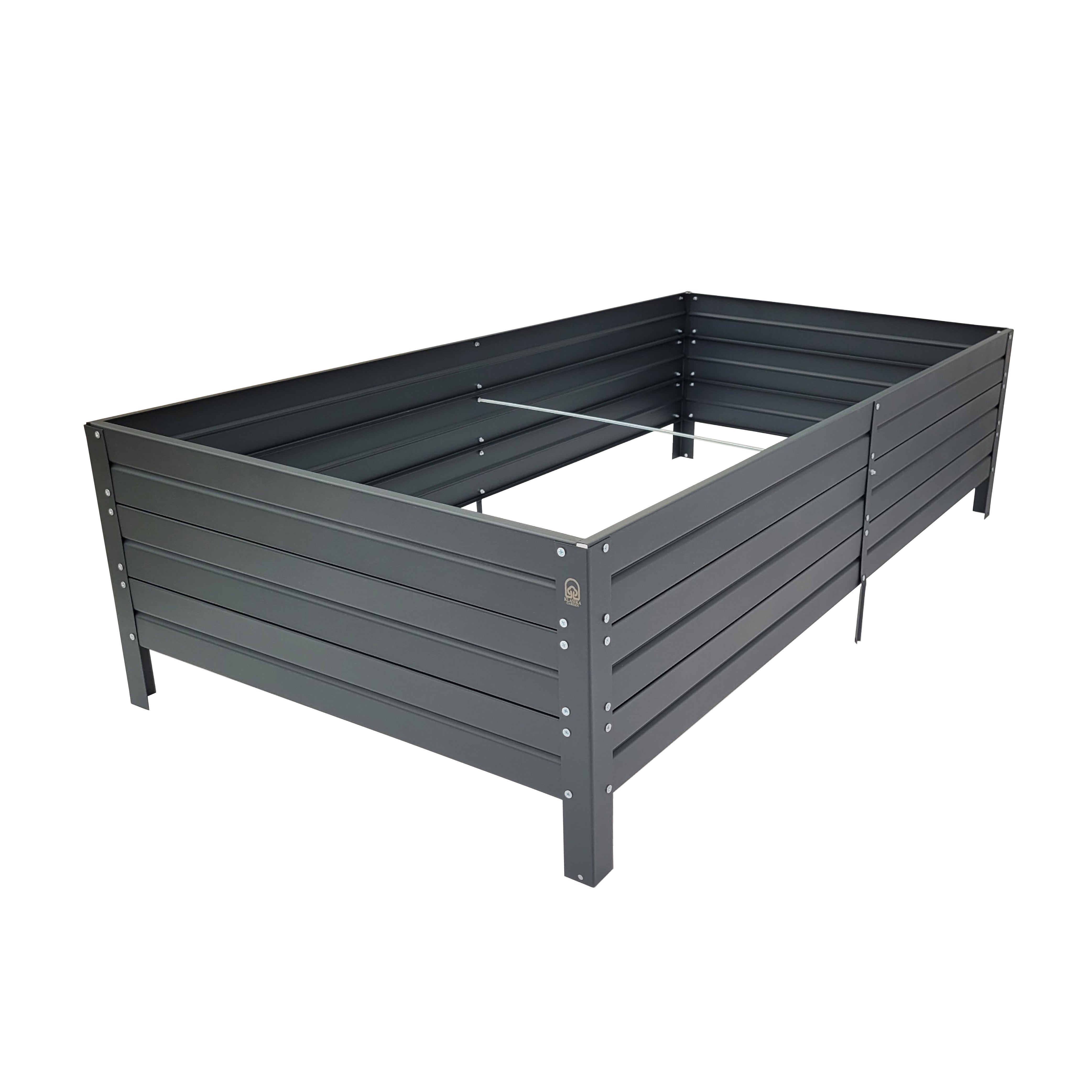 Podwyższona grządka KLASIKA GARDEN, malowana proszkowo, antracytowa RAL7016 150x75x30 1szt