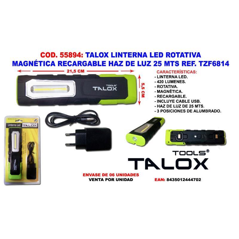 Talox linterna led rotativa-magnetica-recargable 25 m tzf6814 | Leroy ...