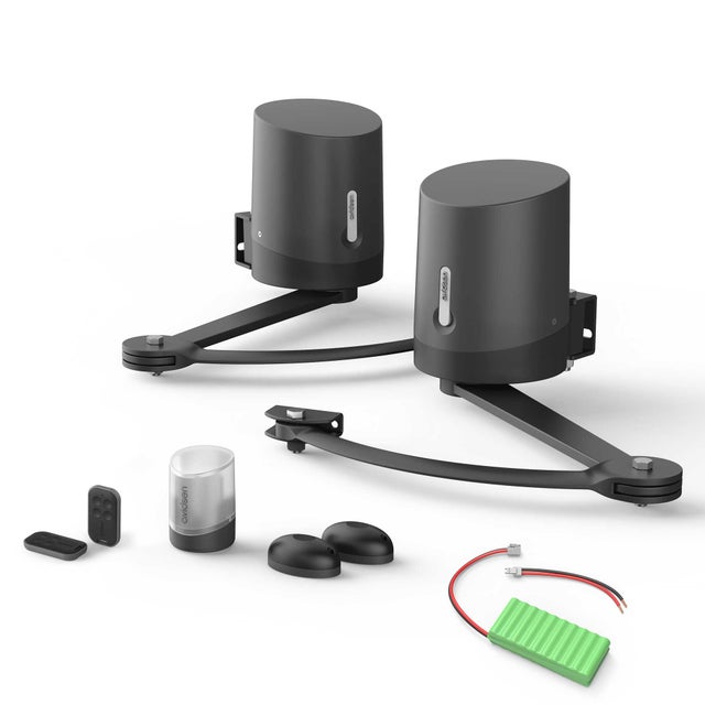 Motorisation connectée à bras articulés avec batterie de secours portail à battants - Orane Connect