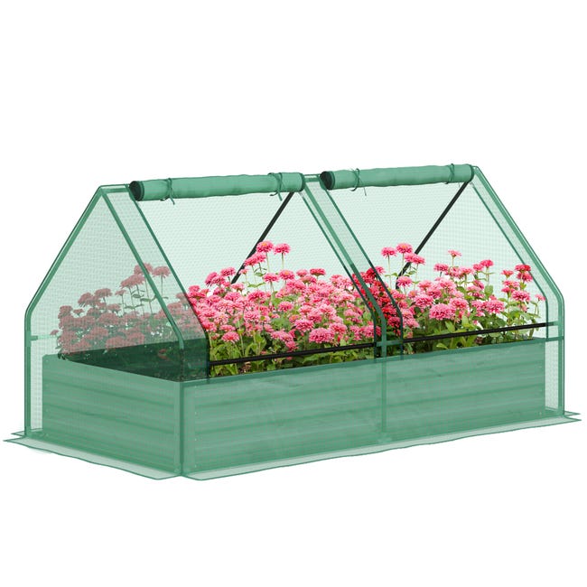 Grande jardinière d'extérieur avec mini-serre et base ouverte pour ...