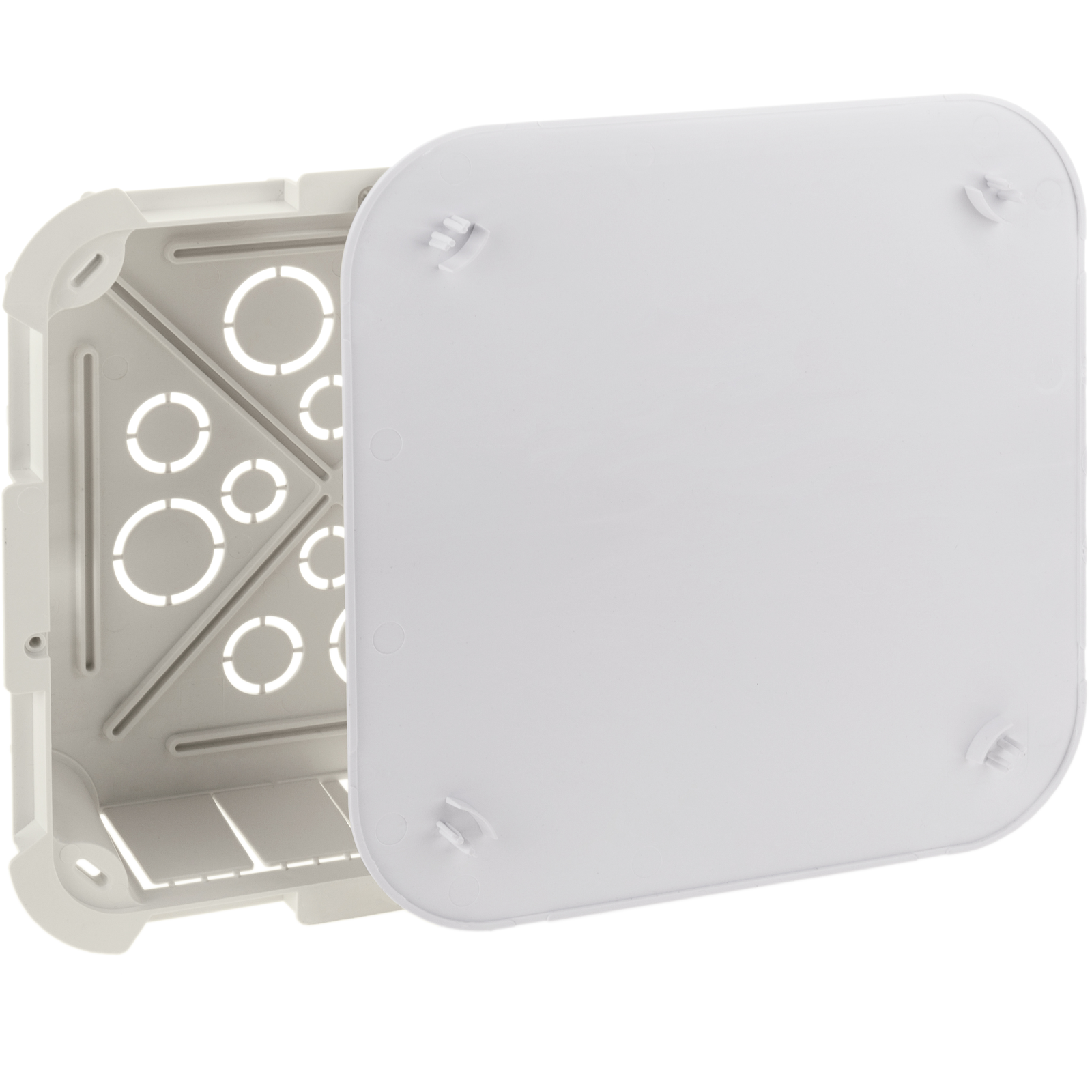 Boîte encastrée de registre électrique carré 200x200x60 mm pour les murs creux - 5