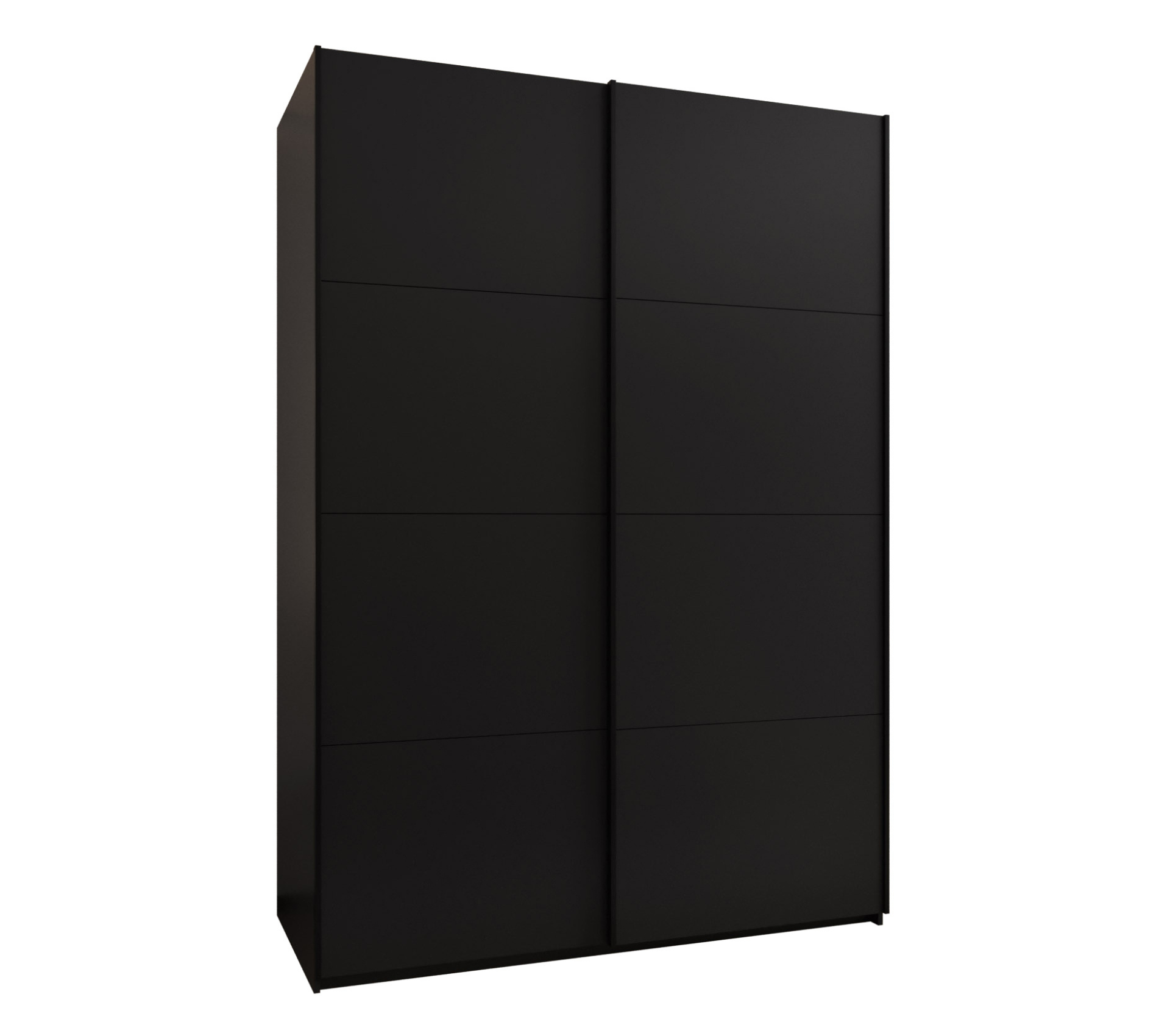 Szafa przesuwna wysoka Lux 1 180 x 64 x 245,5 cm czarny + czarny + u. czarny - Abiks Meble