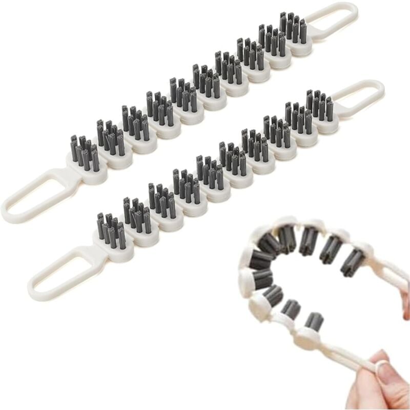 WYAN Set di Spazzole per la Pulizia Delle-4 pezzi Spazzola a manico lungo+4 pezzi 2 in 1 Spazzola per cucchiaio di misurazione del caffè,per Bagno e Cucina
