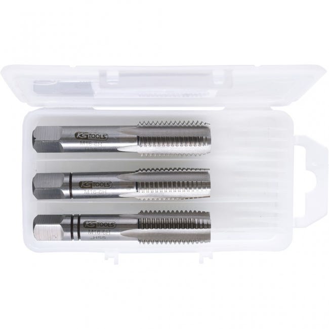 Set Maschi A Mano KS Tools HSS M6X1 - 3 Pezzi Per Filettature Professionali - Foto 14