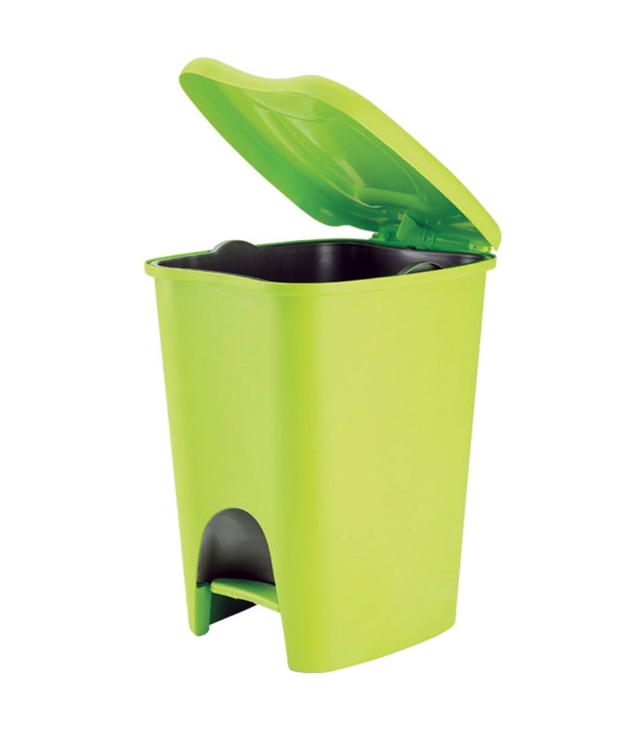 Pattumiera a pedale inox con ruote