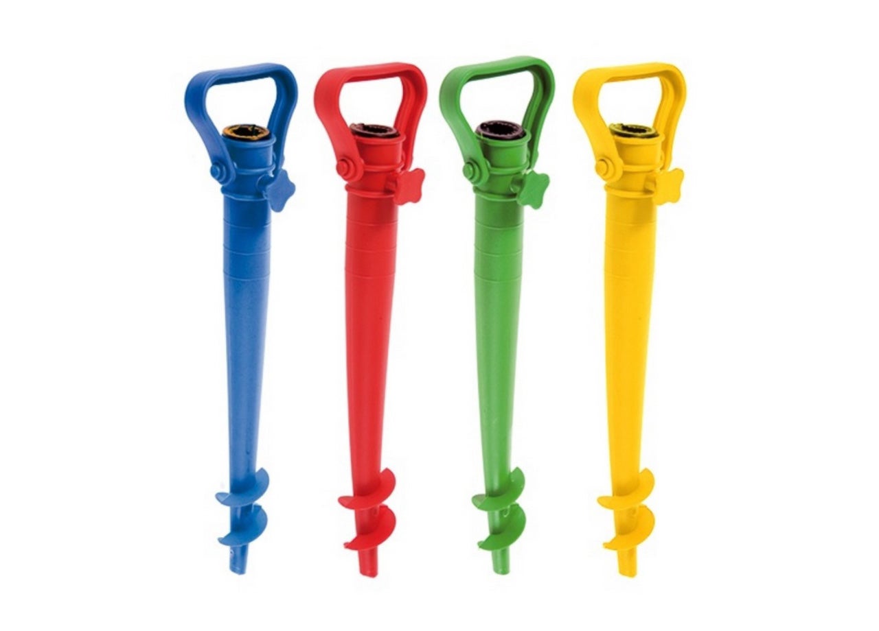 Ancoraggio Per Ombrellone In Acciaio Inox - Picchetto Da Terra Portatile, Regolabile, Per Spiaggia E Giardino (Nero)