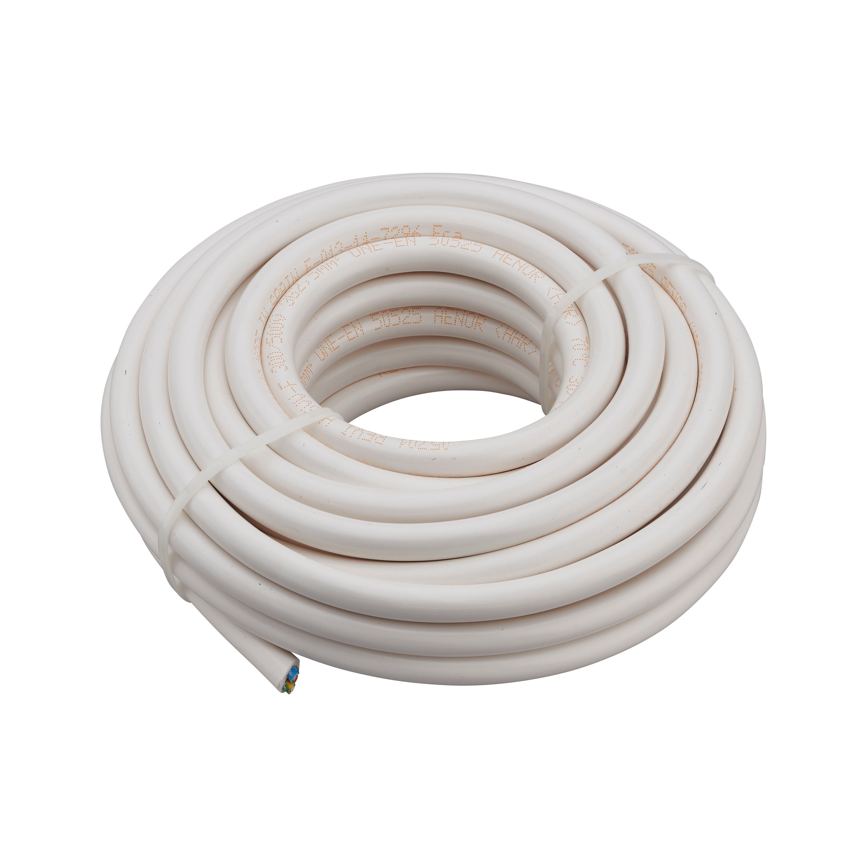 Electraline 11841 Couronne Câble H05 VV-F 3G2,5 10M Blanc
