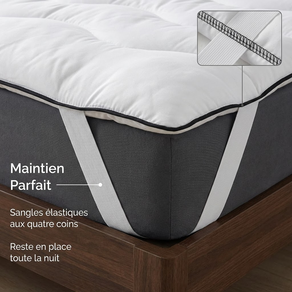 Surmatelas 140x190 cm - Épaisseur 4 cm - Surmatelas Moelleux en Microfibre - Matelas Topper convient aux Matelas 140x190 cm pour Adulte Enfant - 5