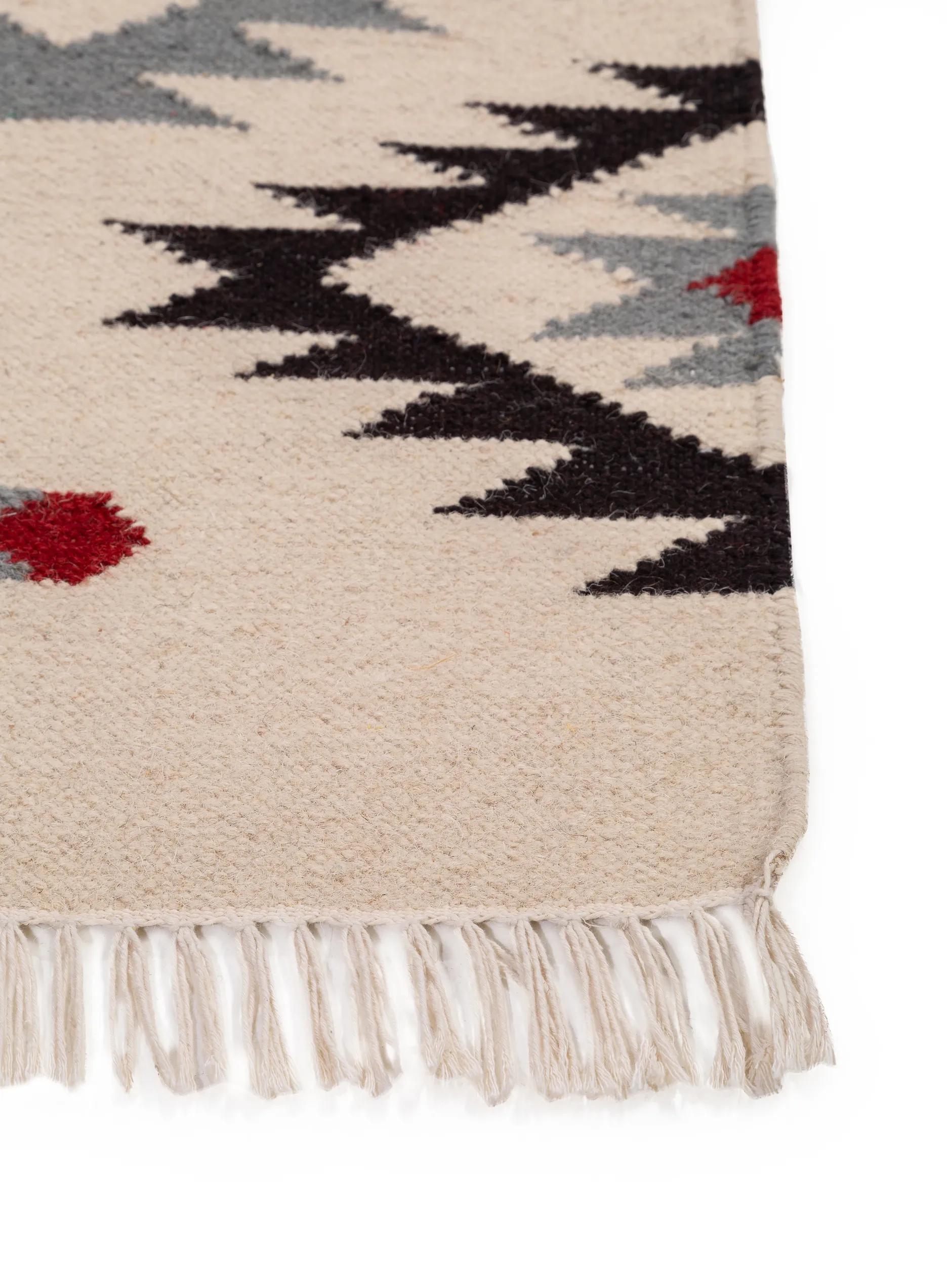 BENUTA - Tapis tissé à la main Kelim Zohra beige 200x300 cm - 5