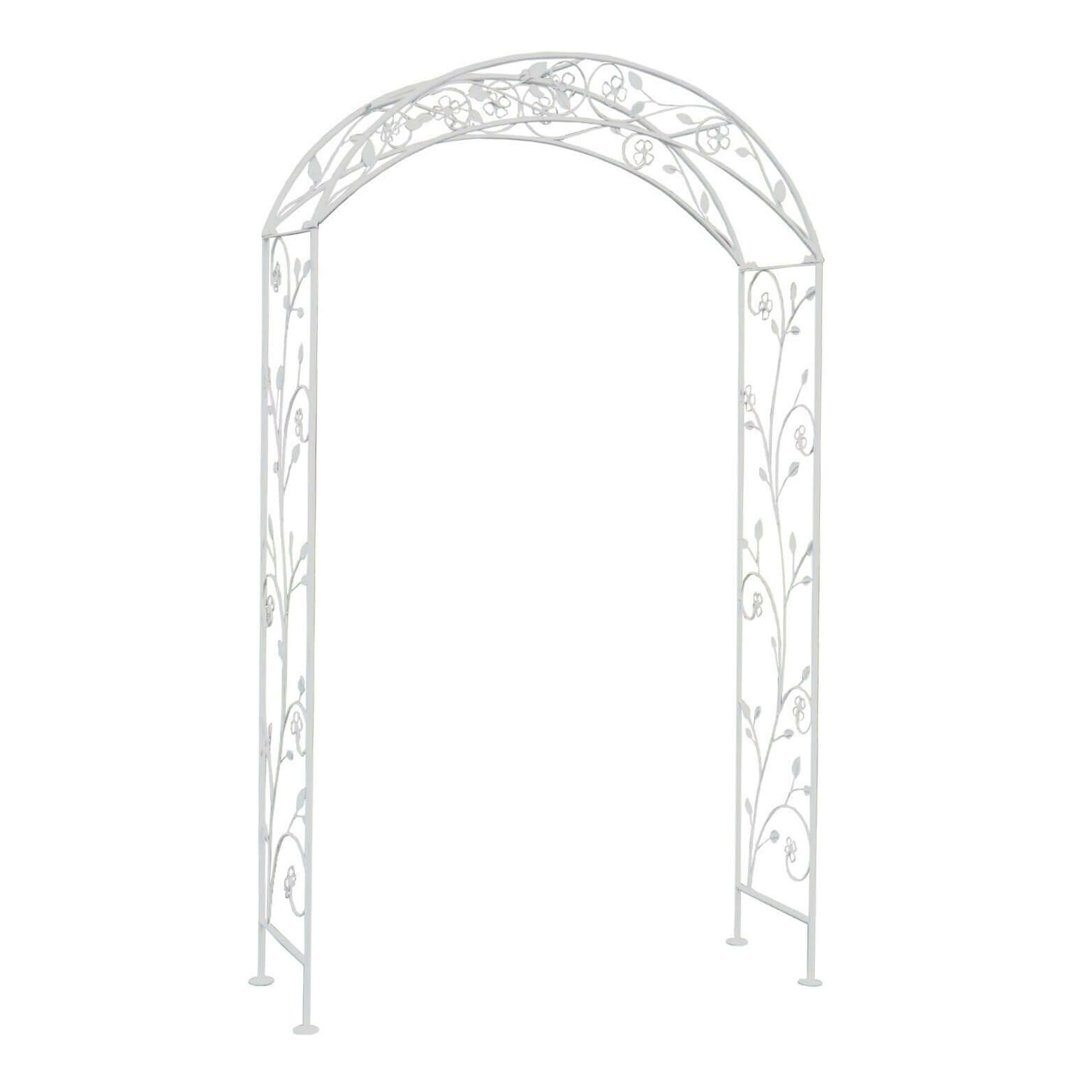 Arche de jardin en fer forgé blanc pour plantes grimpantes Ninfa ...