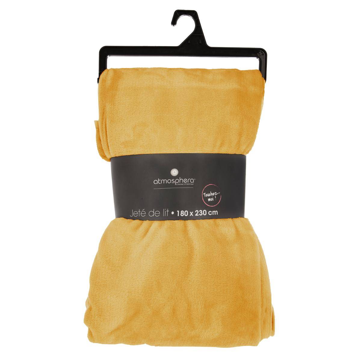 Atmosphera - Lancio in flanella gialla 180x230cm - 3
