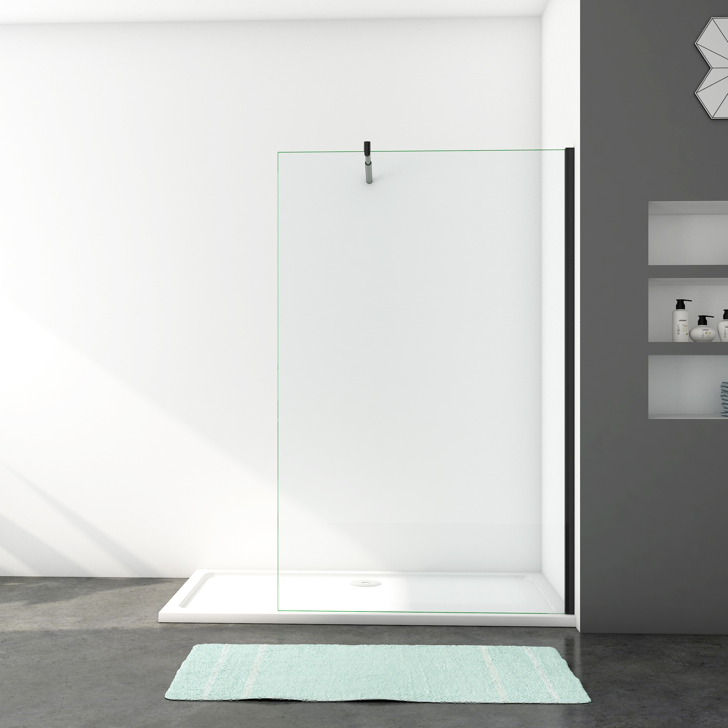 Mamparas De Ducha 70x70 Mamparas Ducha Panel Pantalla Fija Vidrio Laminado De Film Seguirdad A Pureba De Explosiciones 8mm - Barra 140cm - 70x200cm | Tienda Bricolaje Mampara Ducha Enrollables