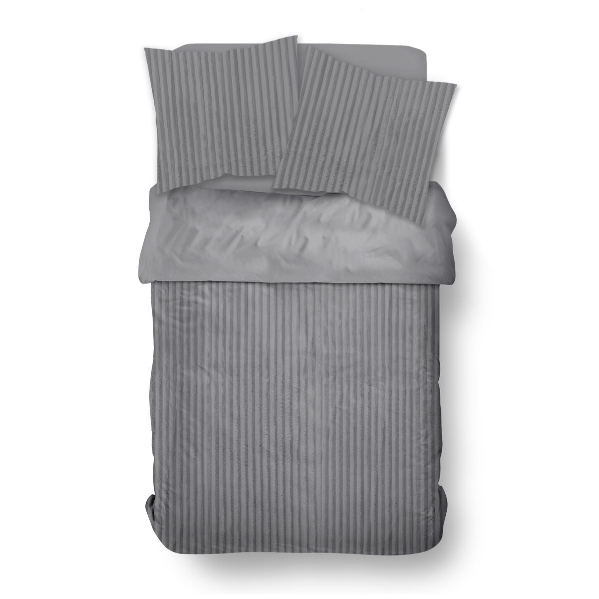 Parure de lit en polaire côtelé BIEN AU CHAUD - 3