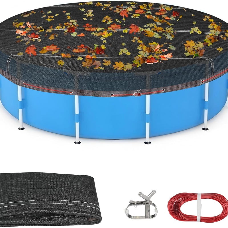 Okrągłe przykrycia basenowe anty-liściowe, zimowa pokrywa do basenów naziemnych, rozmiar: 3,60 m