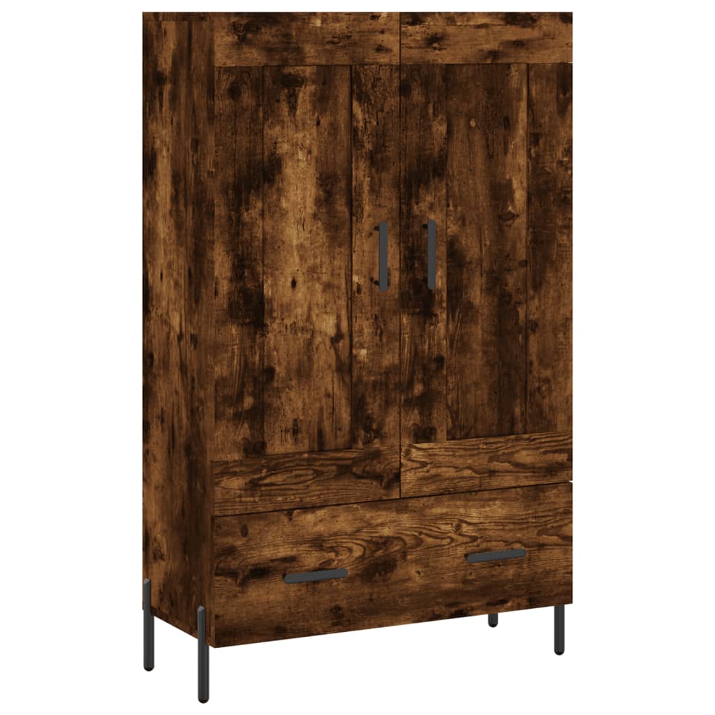Credenza alta in rovere affumicato 69,5x31x115 cm in multistrato - 2