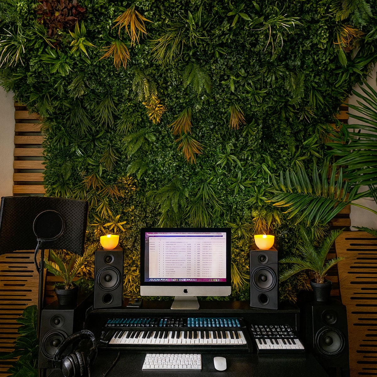 Mur végétal artificiel Jungle 1 × 1 m – un décor végétal pour balcon et clôture - 8