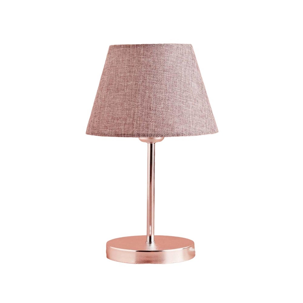 Klasyczna lampa stołowa z wytłaczaną srebrną podstawą i szarym kloszem Persale