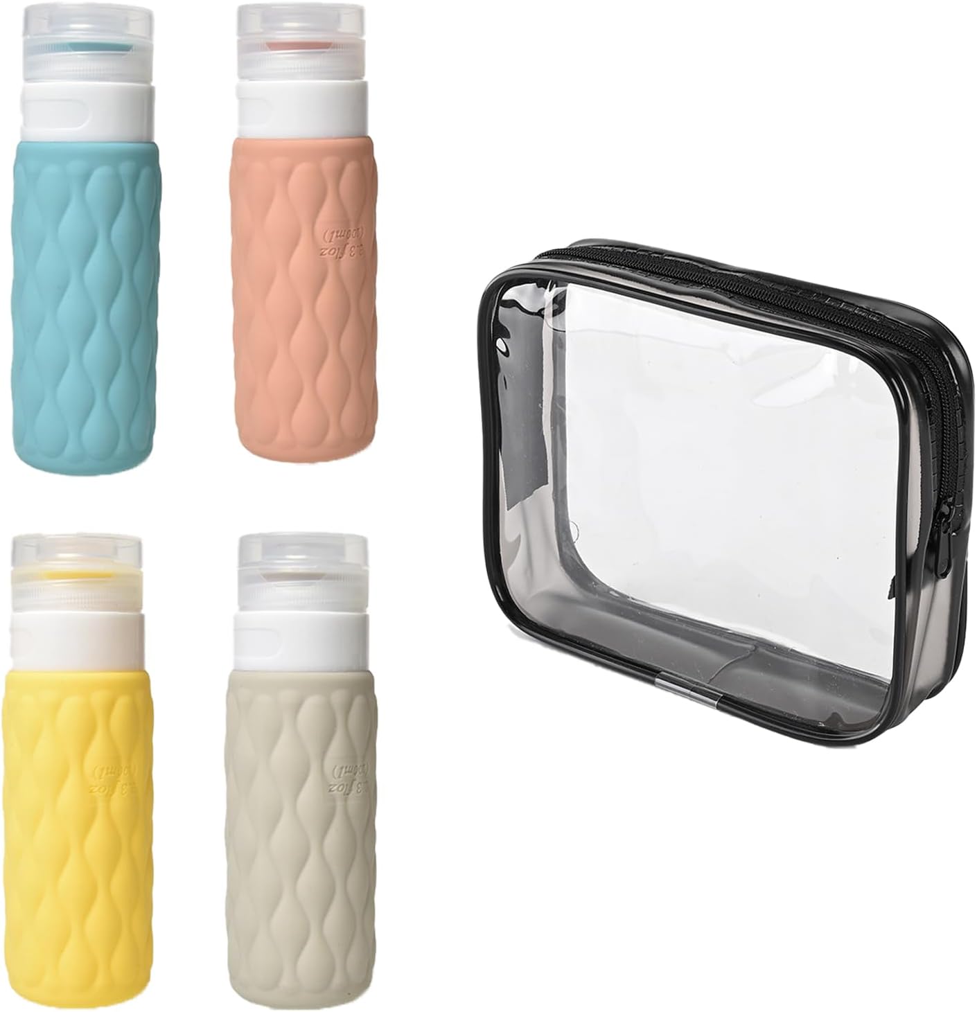 NVIYA 8 Pcs Bouteilles de Voyage pour Replir des Bouteilles Flacon